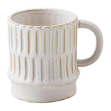 Mudpie Stoneware 12-ounce "Dashes" Textured Mug