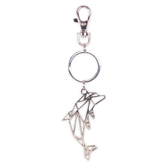 Del-Sol-Color-changing-Metal-Dolphin-Keychain--Silver-to-Blue