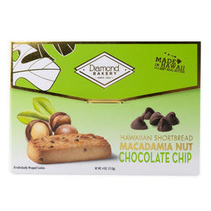 Diamond Bakery Hawaiian Macadamia Choc Chip Shortbread Cookies- 4 oz.