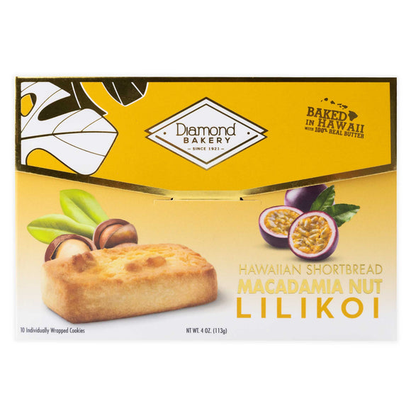 Diamond Bakery Macadamia Lilikoi Shortbread Cookies- 4 oz