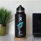 Dolphin Vinyl Sticker on Water Flask