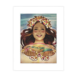 "E Komo Mai" Matted Print by Kat Reeder - 11 Inch x 14 Inch