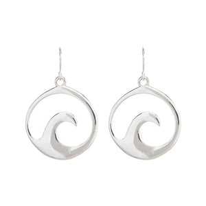 Rain Jewelry Silver Crested Wave Earrings - The Hawaii Store