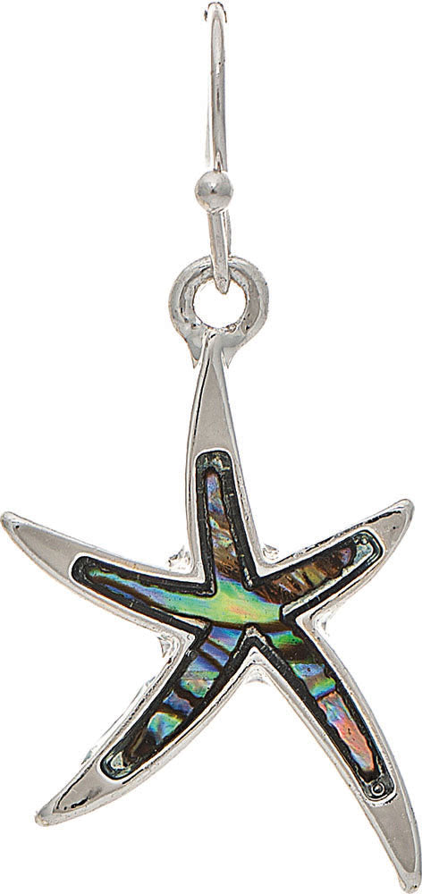 ER Slv Abalone Inlay Starfish