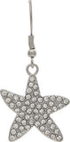 Silver Pave Crystal Starfish Earring