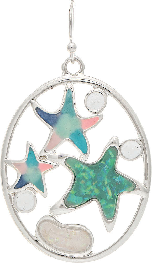 ER Slv Opal Inlay Resin Starfish