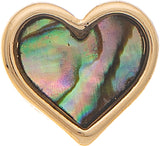 Gold Abalone Heart Post Earring - The Hawaii Store