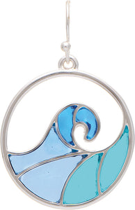 Rain Jewelry Translucent "Blue  Wave" Silver Earrings