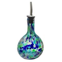 Blue Green Blown Glass Cruet