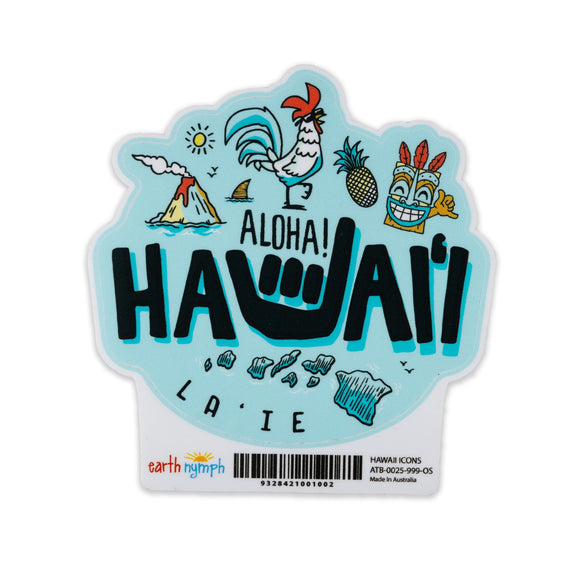 EN Sticker Hawaii Icons- The Hawaii Store