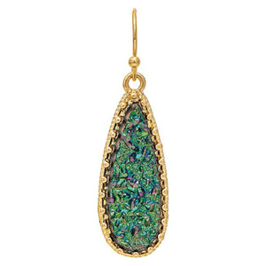 ER Druzy Green Teardrop - The Hawaii Store