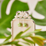 Jilzarah Seaside Green Single Bead Earrings