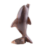 EarthView Mini Ironwood Wood Dolphin on Stand