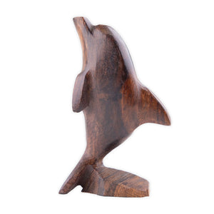 EarthView Mini Ironwood Wood Dolphin on Stand