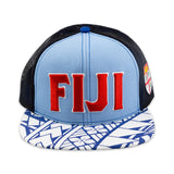 Flat Bill "Fiji" Ball Cap- Light Blue