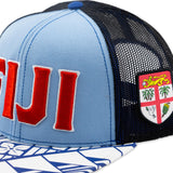 Flat Bill "Fiji" Ball Cap- Light Blue