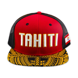 Flat Bill Tahiti Rd/Yllw/Blck - The Hawaii Store