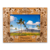 Polynesian Cultural Center Floral Print Wood Photo Frame- 5"x7" 