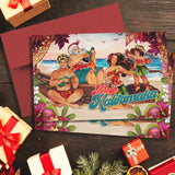 Kat Reeder "Mele Kalikimaka II" Greeting Card- 5"x7"