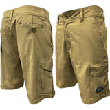 Go Barefoot Men's "AM/PM" Cargo Shorts- Khaki