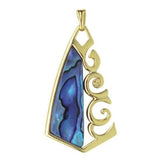 Ariki Paua and Gold Waves Pendant