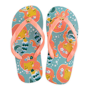 Earth Nymph Girls "Under the Sea Mermaid" Flip Flops 