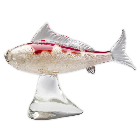 Gallery Glass Koi Fish Figurine - Platinum/Red - Polynesian Cultural Center