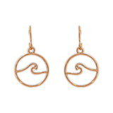 Rain Jewelry Gold Rip Curl Waves Earrings 