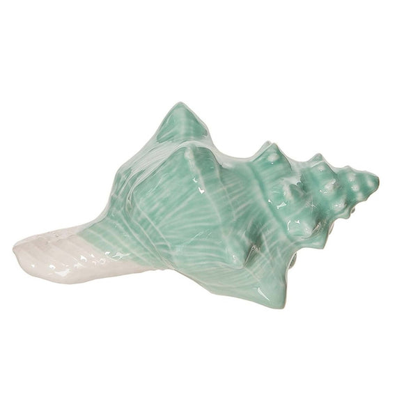 Beachcombers Green & Bisque Fighting Conch Figurine