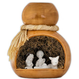 Ceramic Hawaiian Ipu (Gourd) Nativity set. Polynesian Cultural Center