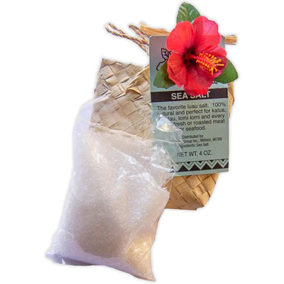 Hawaiian-Style Sea Salt In Woven Bag, 4-Ounce