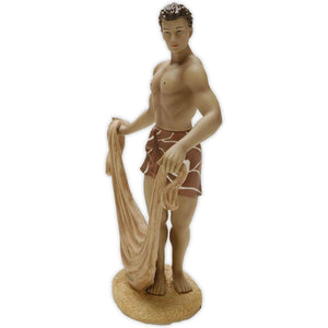 Hawaiian "Boy with Net" Figurine - The Hawaii Store