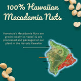Map showing where the macadamia nuts are being sourced from. The image is showing the big island with the red area highlighted hear one of the biggest cities on the island, Hilo