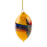Hand-Painted Glass "Sunset Bird of Paradise" Christmas Ornament - The Hawaii Store