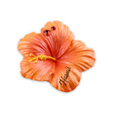 Hand-Painted Hibiscus Refrigerator Magnet- Orange - The Hawaii Store