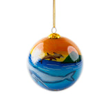 Hand-Painted "Oceanic Wonderland" Glass Christmas Ornament - The Hawaii Store