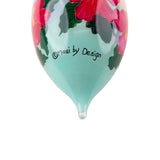  Hand-painted Glass Hibiscus Christmas Ornament 