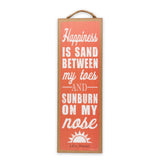 "Happiness is Sand" Engineered Wood Sign Decor