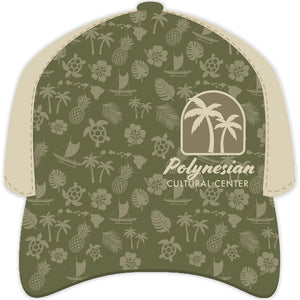 Polynesian Cultural Center Green Keith Rough Cut Hat - The Hawaii Store