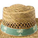 Panama Straw Hat with Palm Tree Band