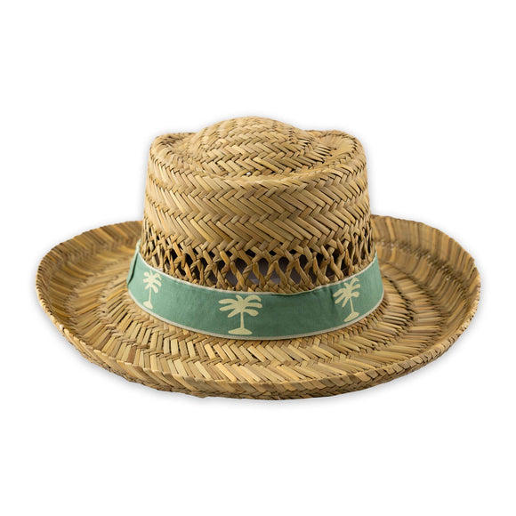 Panama Straw Hat with Palm Tree Band