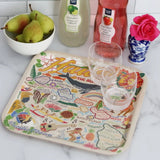 Catstudio Hawaiian Isles Birchwood Tray with other items