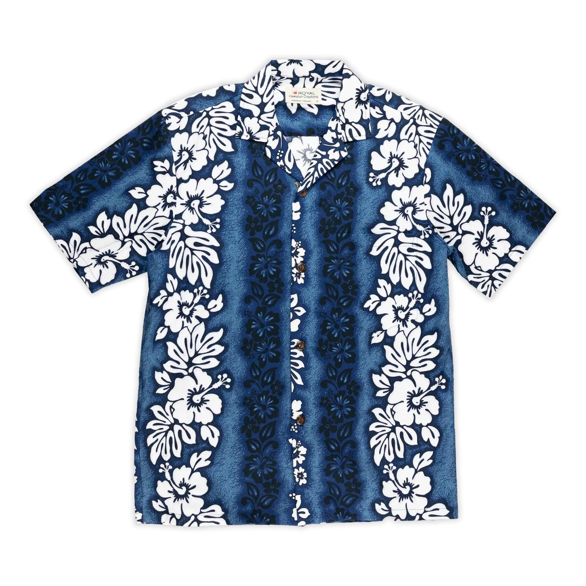 Blue Polynesian Hawaiian Shirt Aloha Button Down Shirt 