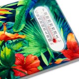 "Hibiscus Garden" Ceramic Refrigerator Magnet with Thermometer 