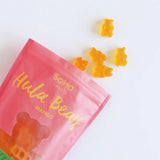  SoHa Sweets Mango Hula Bears Gummies-  Open Package with Several Pieces Scattered About