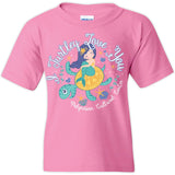 "Turtley Love U" Cotton Youth Tee Shirt- Pink