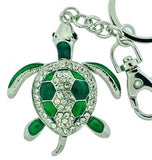 Kubla Crafts Crystal "Green Sea Turtle" Keychain