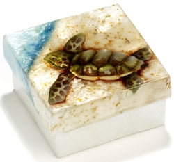 Kubla Crafts Baby Sea Turtle Capiz Trinket Box- 3