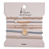 K'lani "Wonder" Wrist and Hair Tie Bracelets Set- 5 Pieces