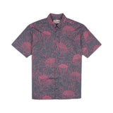 Kahala Cotton "King Protea" Men's Aloha Shirt- Grey - The Hawaii Store